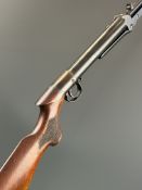 BSA Improved Model D .177 under-lever air rifle with chequered semi-pistol grip and adjustable