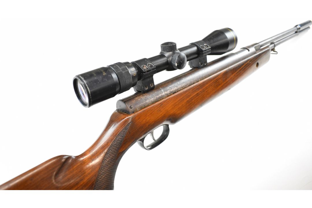 Weihrauch HW77 K .22 underlever air rifle with chequered semi-pistol grip, raised cheek piece, - Image 6 of 17