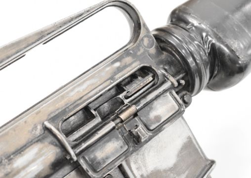 Plug Weapons Unnamed 6mm blank plug firing M16 assault style rifle with composite ...