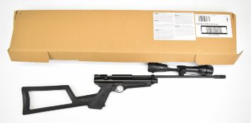 Crosman 2250XL .22 CO2 air rifle with textured pistol grip, composite skeleton stock and 4x32 scope,