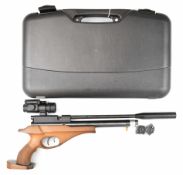 Beeman Power Series 2027 .177 PCP target air pistol with textured grip, 9 and 12 shot magazines,