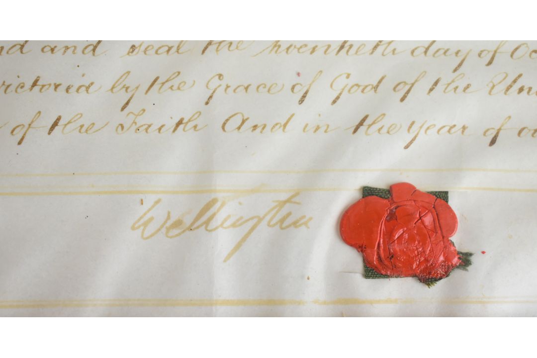 [Duke of Wellington] Military commission addressed to Rowland Edward ...