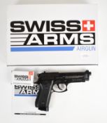 Cybergun Swiss Arms .177 CO2 air pistol with named and chequered composite grips, multi-shot