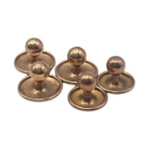 A COLLECTION OF FIVE EARLY 20TH CENTURY SHIRT COLLAR STUDS. (approx 3.35g, approx 1cm) Condition: