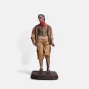 An Italian nativity figure of a man, late 18th or early 19th century, probably from Naples,