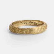 A memento mori gold skull ring, 18th century,