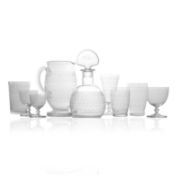 A Baccarat 'Rohan' pattern glass table service, 20th century, French,