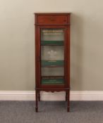 An Edwardian marquetry glazed display cabinet with later Westley Richard Gun & Rifle Makers decals -