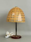 A Murano art glass table lamp - by Gino Cenedese, engraved signature and labels to base, with a dome