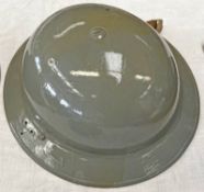 REPAINTED WW2 BRITISH BRODIE HELMET DATED 1940 TO BODY WITH LINER AND CHIN STRAP