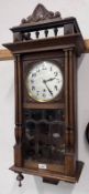 VEDETTE OAK CASED WALL CLOCK Condition Report: Wear to dial face.