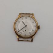 9CT GOLD TUDOR WRIST WATCH, THE CASE MARKED ROLEX, THE MOVEMENT MARKED TUDOR - WEIGHT 20.