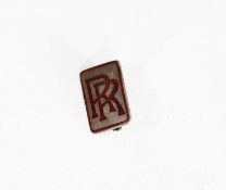A Silver Rolls-Royce Enamel Chauffeurs Lapel Badge, numbered 5772, Birmingham 1924