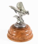 A Rolls-Royce Chrome Plated Car Mascot, in the form of the Spirit of Ecstasy (unmarked), mounted