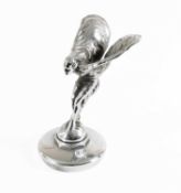 A 1930's Rolls-Royce Chrome Plated Car Mascot, in the form of the Spirit of Ecstasy, the base