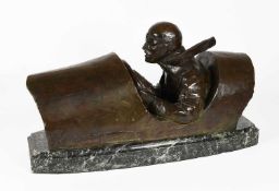 A 'Speed Demon' Bronze by Morris Guiraud-Rivière (1881-1947) French, 1920's, hollow-cast, signed