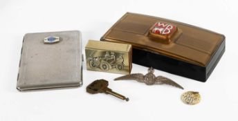 A 1950’s/60’s Wilmot Breeden Plastic Cigarette Box A Chrome Plated and Engine Turned Cigarette Case,