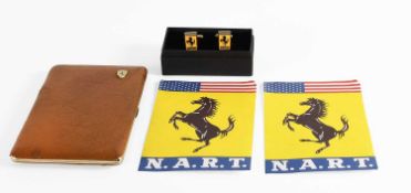 A Cigarette Case, bearing Ferrari enamel badge A Pair of Ferrari 512 NART (North American Racing
