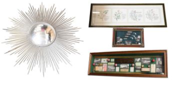 A Large Billiards / Snooker Shadow Box, together with a small golfing example, a convex starburst