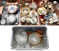 Ceramics and Glass, 19th century and later, including an Italian maiolica dish, Staffordshire