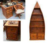 A Barker & Stonehouse Office Set, from the "Villiers" reclaimed wood range, comprising a single