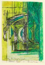 Bryan Organ (b.1935) "Study for Hanging Lamp" Signed, inscribed and dated April 1965, mixed media,