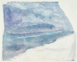 Norman Adams RA (1927-2005) “The Sea, Holy Island” Initialled, inscribed and dated (19)68, pencil