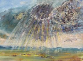 Marie Walker Last (1917-2017) "Sudden Storm" Signed and dated (19)90, gouache, 54cm by 73cm