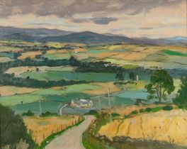 Alastair Frederick Flattely RWA (1922-2009) Scottish "Summer Near Park" Signed, inscribed verso, oil