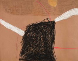 Roger Hilton CBE (1911-1975) "Untitled (Black and White)" Mixed media, 47cm by 62cm Provenance: