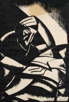 Jacob Kramer (1892-1962) "The Philosopher" (1922) Signed, inscribed and numbered 2/50, lithograph,