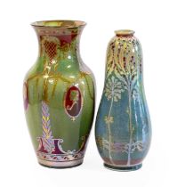A Pilkington's Royal Lancastrian Vase, decorated by Gordon Forsyth, painted with portrait