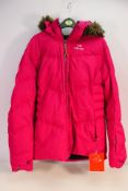 An Eider Montmartre ski jacket in Midnight Rose, UK size 18,