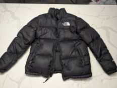 The North Face - A black North Face bubble coat,