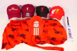 Liverpool Football Club - A collection of baseball caps relating to Liverpool FC,