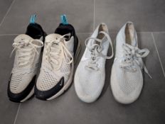 Nike - Two pairs of women's trainers to include Nike 270's and a pair a flyknit trainers,