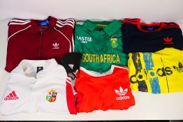 Adidas - Lot to include a track top (L), South Africa cricket shirt (44/46), T shirts (L,