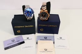 Two Pagani Design automatic wristwatches, contained in original boxes with paperwork.
