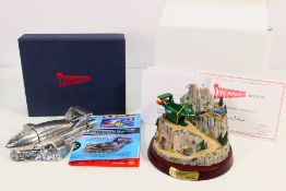 Thunderbirds - A boxed Thunderbird 2 pewter salt and pepper cruet set and a Danbury Mint