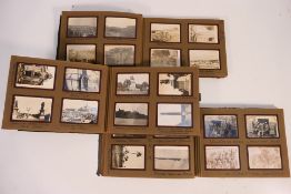 Three albums containing a quantity of photographic images depicting World War One (WW1 / WWI)