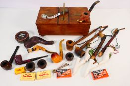 Tobacciana - Lot to include a cigar / cigarette box,