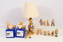 Goebel - A set of eight Hummel figural Christmas tree ornaments, largest approximately 7 cm (h),