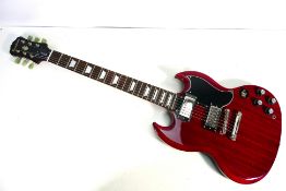 Epiphone - an electric six string guitar, Epiphone SG PRO, unused in mint or near mint condition,