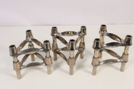 Stoffi & Nagel designed modular candle holders, Combi-Leuchter,
