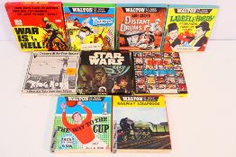 A collection of boxed Super 8 film reels to include Star Wars, King Kong, The Blob, Those Army Days,