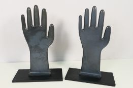Industrial glove moulds with steel stands
