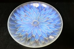 An Art Deco, Etling, Dahlia pattern opalescent bowl of circular form, designed by Edmond Etling,