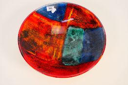 A large Poole Pottery Delphis range bowl, approximately 9 cm (h) and 34 cm (d).