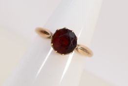A rose metal solitaire ring, size N½, approximately 2.