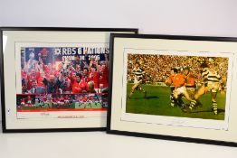 Rugby Union - Two limited edition signed photographic image display pieces issued by Big Blue Tube